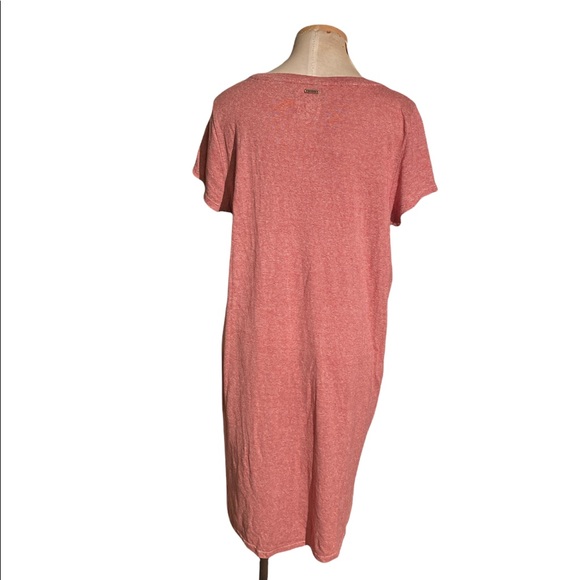 Prana Striped Red White Dress Short Sleeves Front Pocket Size M - Picture 6 of 6